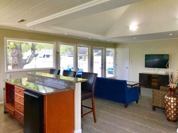 Residents clubroom  at vert at six forks apartments in raleigh, nc